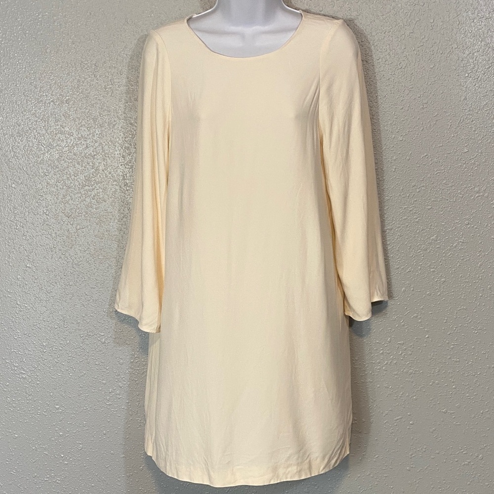Helmet Lang Cream Mini Shift Dress